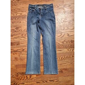 Express Jeans Juniors 7/8 Precision Fit Stretch Fit and Flare Blue Denim Pants